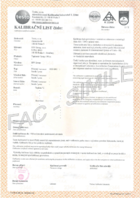 Foto - Certificato di Calibrazione (Fac Simile)