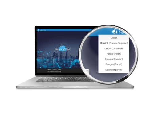Screen - Milesight IoT Cloud Multilingualismo