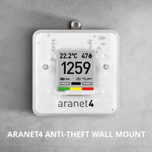 Foto - Sensore ambiente wireless NEW Aranet 4 PRO - Montaggio a muro con antitheft