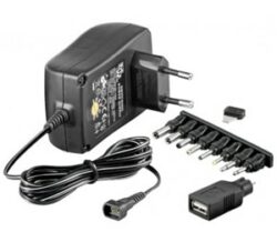 Photo - Power Supply Adapter 110-240Vac 3-12Vdc (1.5A)