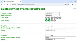 Screenshot applicazione SystemsPing