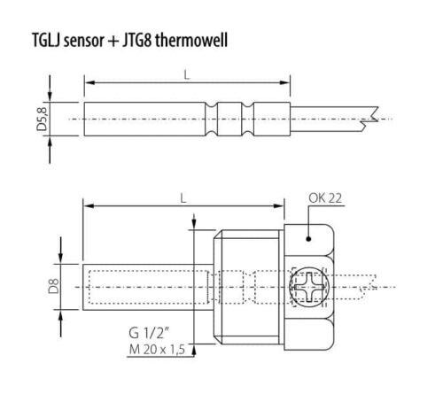 Scheme - Dimensions TG8