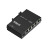 Foto - Switch Ethernet industriale unmanaged 5-porte TSW010 (Vista laterale-frontale)