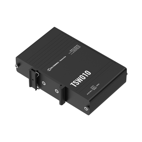 Foto - Switch Ethernet industriale unmanaged 5-porte TSW010 (Vista laterale-posteriore)