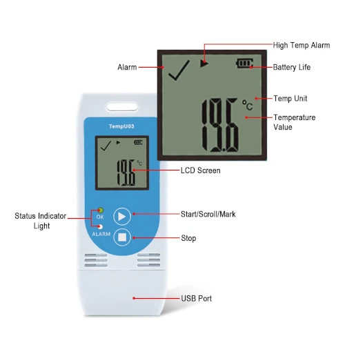Data logger Temperatura + Umidità USB PDF/CSV - immagine 2