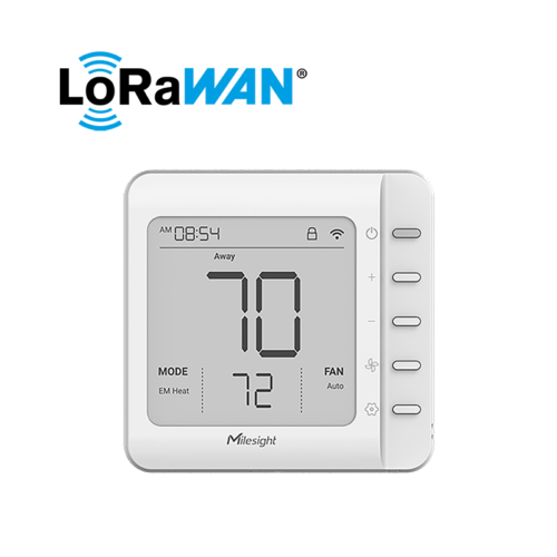 Photo - LoRaWAN WT201 smart thermostat (front view)